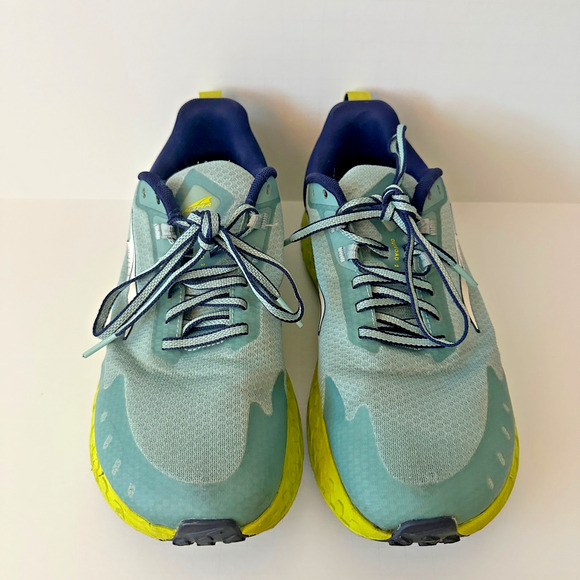 altra womens outroad 2 road to trail running shoes blue/lime size 9 - Picture 2 of 9